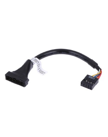 Hp 717387-001 adapter cable card reader 19-pin male to 9-pin female Hp 717387-001 adapter cable card reader 19-pin male to 9-pin female