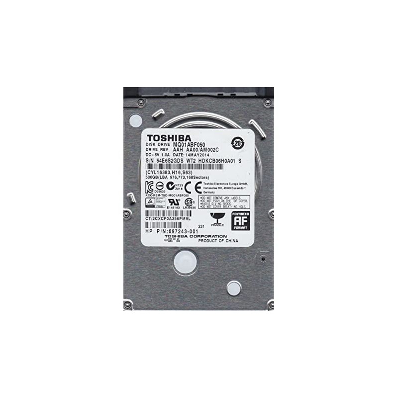 Toshiba (MQ01ACF032) 320GB 7200RPM SATA 2.5" Hard Drive 724966-001 aw1820c