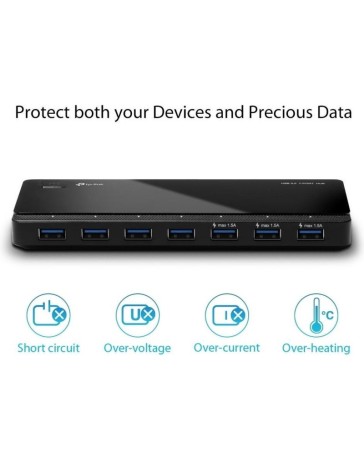 USB-Hub TP-Link 7x USB 3.0 UH700 mit NT 12v/2,5A retail ( zonder Adapter)