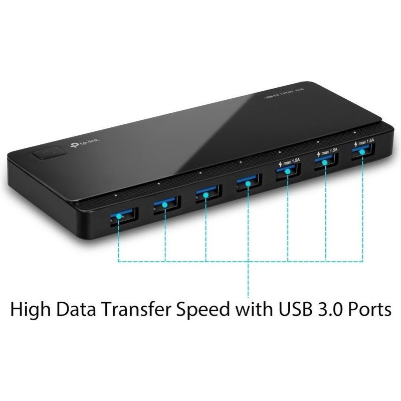 USB-Hub TP-Link 7x USB 3.0 UH700 mit NT 12v/2,5A retail ( zonder Adapter)
