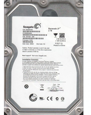 Seagate Constellation ES ST32000633NS 2TB 3.5" 7.2K SATA HDD