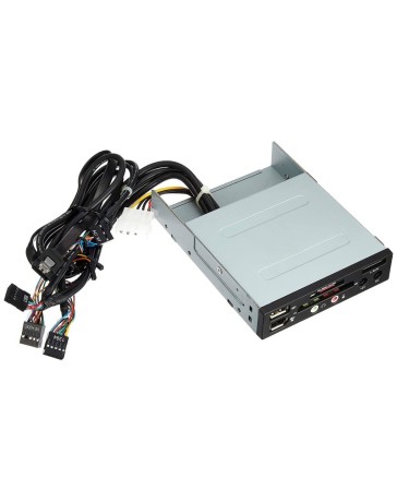 SilverStone SST-FP35B - frontpaneel 3,5" kaartlezer met USB/1394/eSATA en audio-aansluitingen