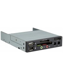 SilverStone SST-FP35B - frontpaneel 3,5" kaartlezer met USB/1394/eSATA en audio-aansluitingen