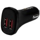 StarTech Double USB car charger - dual USB - 24W/4.8A - 2 ports - black