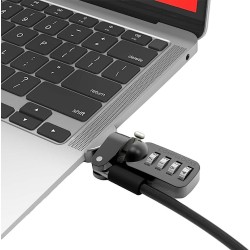 HARD SHELL CLEAR CASE WITH LEDGE LOCK ADAPTOR AND KEYED CABLE LOCK FOR MACBOOK PRO TOUCH BAR 15IN