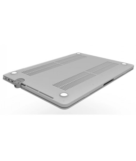 HARD SHELL CLEAR CASE WITH LEDGE LOCK ADAPTOR AND KEYED CABLE LOCK FOR MACBOOK PRO TOUCH BAR 15IN