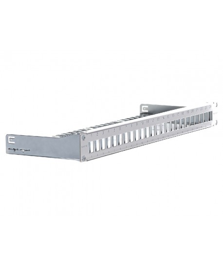 24-PORT KEYSTONE PANEL 19" FRONT PANEL HIGHGRADE STEEL 1U