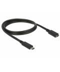 Delock Extension cable SuperSpeed USB (USB 3.1 Gen 1) USB Type-C male  female 3 A 0.5 m black