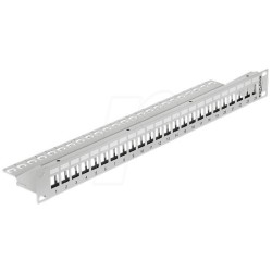 24-PORT KEYSTONE PANEL 19" FRONT PANEL HIGHGRADE STEEL 1U