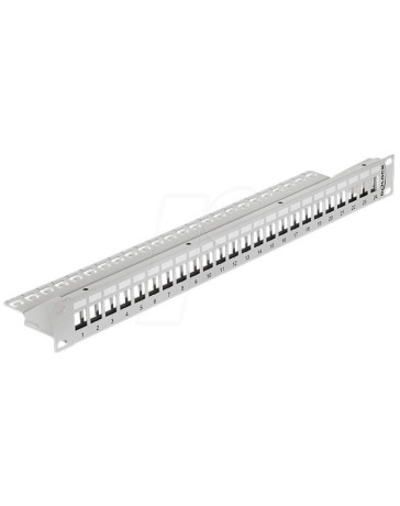 24-PORT KEYSTONE PANEL 19" FRONT PANEL HIGHGRADE STEEL 1U