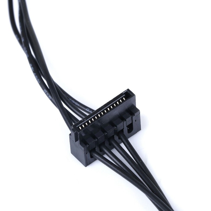 4 Pin to Dual 2 SATA HDD SSD ODD Power Cable 40cm