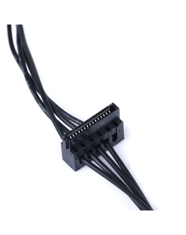 4 Pin to Dual 2 SATA HDD SSD ODD Power Cable 40cm
