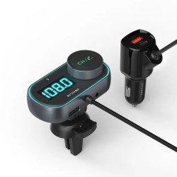 Blitzwolf BW-BC3 Autolader Auto Usb QC3.0 Rgb Bluetooth Auto-oplader