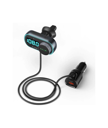 Blitzwolf BW-BC3 Autolader Auto Usb QC3.0 Rgb Bluetooth Auto-oplader