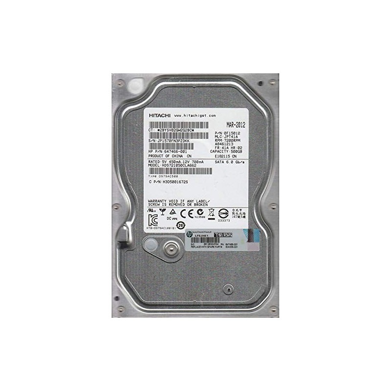 Hitachi HDS721050CLA662 500GB EXTERNAL HARD DRIVE
