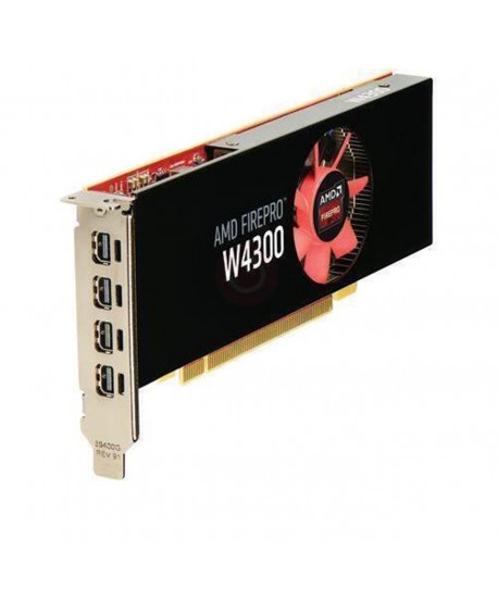 AMD FIREPRO W4300 LOW PROFL 4GB GDDR5 4x Mini DP Graphics Card