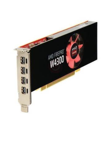 AMD FIREPRO W4300 LOW PROFL 4GB GDDR5 4x Mini DP Graphics Card