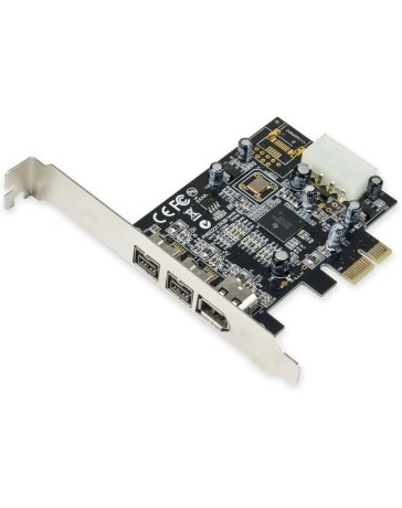 Sukiola -PEX30016 3 Port IEEE 1394 Firewire 1394B & 1394A PCIe 1.1 X1 Card TI