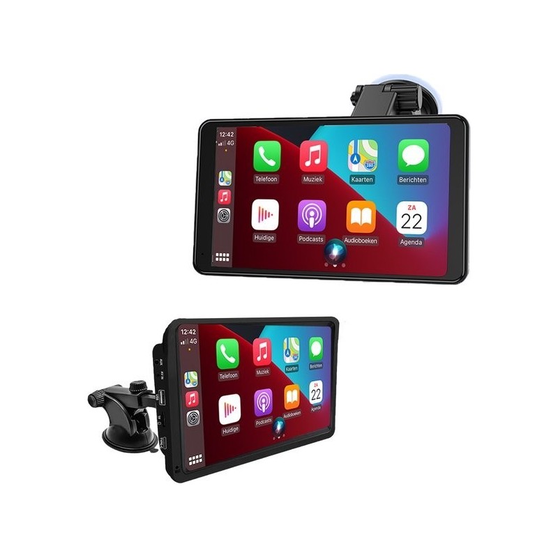 Smart Navigatiesysteem - Apple Carplay & Android Auto (draadloos) - 7 Inch HD Touchscreen voor Autoradio