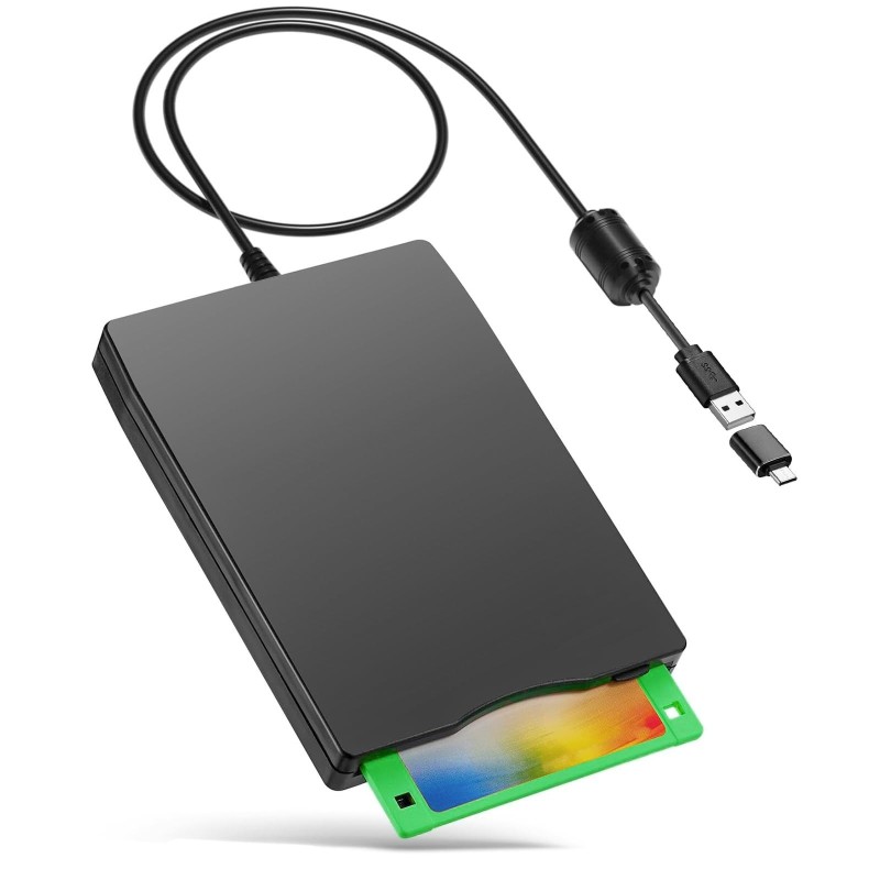 IBM Portable USB External Floppy Disk Drive 3.5 Inch Diskette for PC MAC Windows