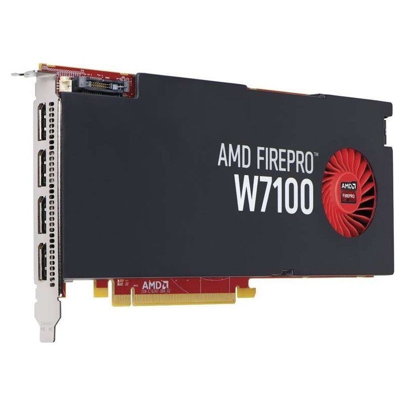 HP  AMD FirePro W7100 8GB GDDR5 PCIe 4 x DisplayPort Video Card