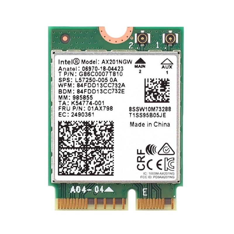 Wireless Dual Band WiFi Card AX201NGW 5W10V25774 L92722-005