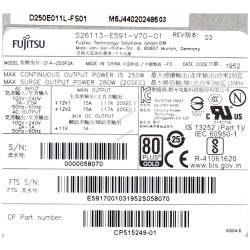FUJITSU S26113-E591-V70-01 250W D14-250P2A