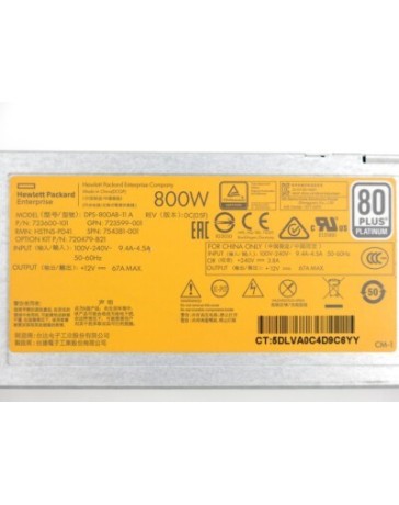 DPS-800AB-11 A Voor HP Gen9 Servervoeding 723600 -101 720479 -B21 800W