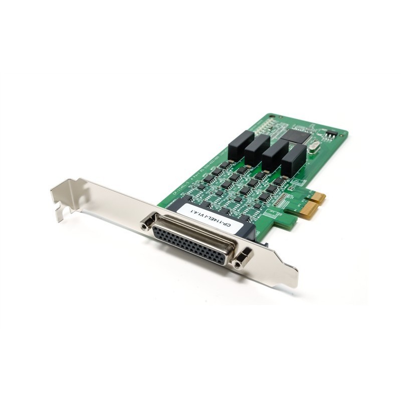 Moxa 4 port PCIE RS232/422/485 serial board w/DB9M cable & optical isolation