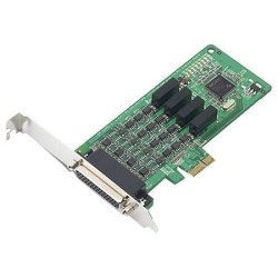 Moxa 4 port PCIE RS232/422/485 serial board w/DB9M cable & optical isolation