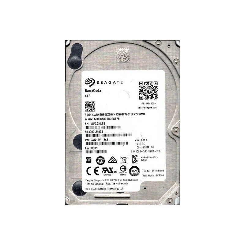 Seagate BarraCuda - Interne harde schijf - Desktop HDD - 2.5 inch - 4 TB