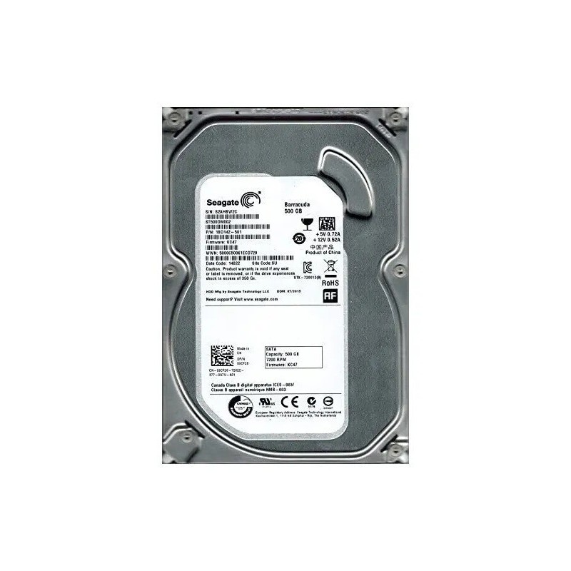 Seagate 1BD142-501 - 500GB 7.2K RPM SATA 3.5" Hard Drive