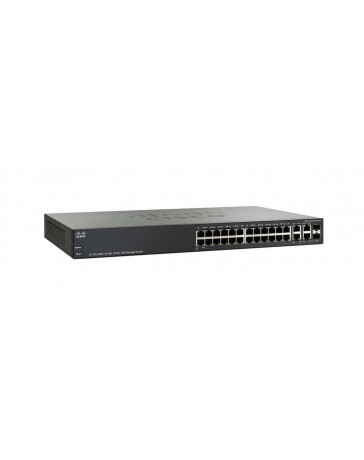 SF300-24MP-K9-NA, 24 10/100 PoE+ Ports With 375W Power Budget