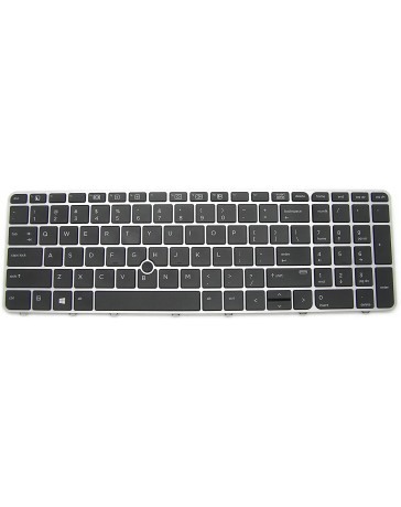 HP 6037B0138604 With Pointer Silver Frame Backlit Black German Layout QWERTZ