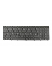 841145-041 original HP keyboard DE (German) black/black with backlight and mouse stick